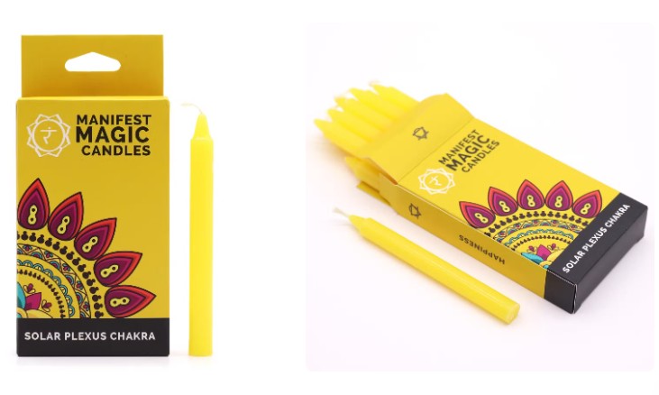 Solar Plexus Chakra Manifest Magic Candles – Yellow