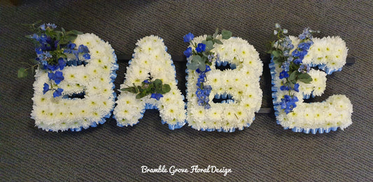 Fresh Funeral Letter Tribute-Pre Order - From £45 per letter - please call to arrange