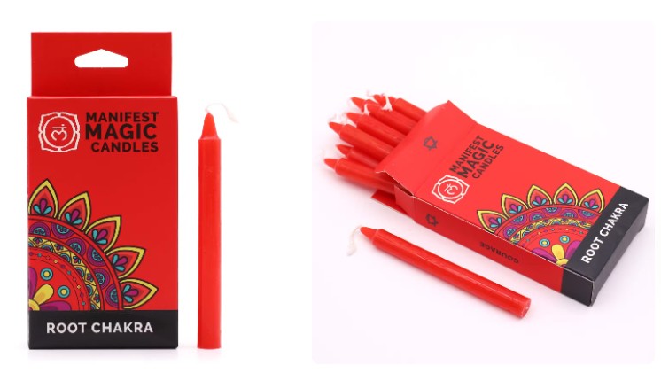 Root Chakra Manifest Magic Candles – Red