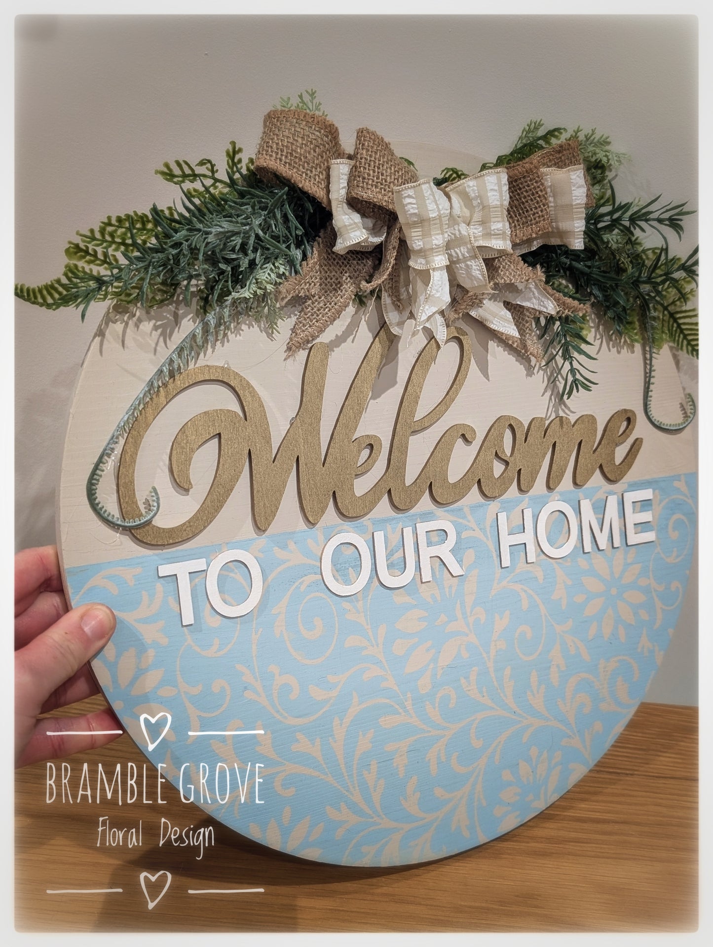 Welcome to our home wood sign