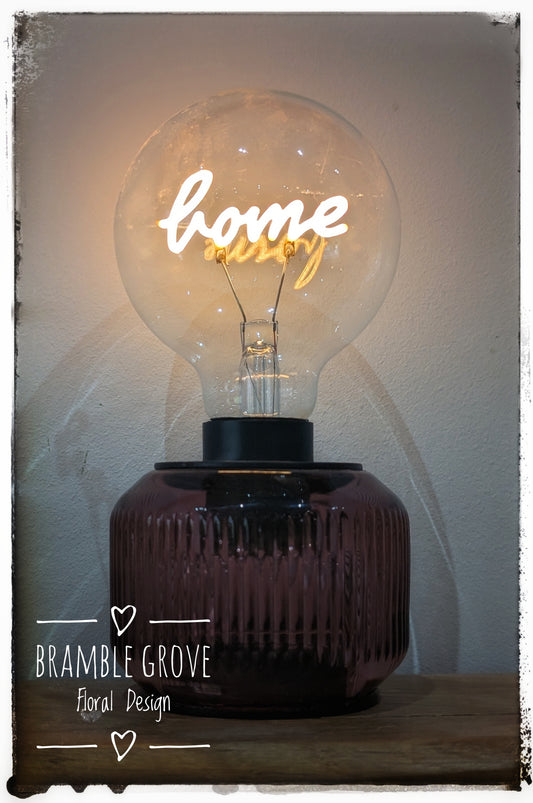 Home neon bulb lamp-purple base
