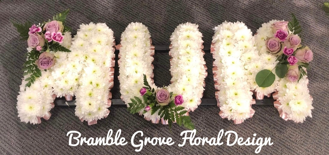 Fresh Funeral Letter Tribute-Pre Order - From £45 per letter - please call to arrange