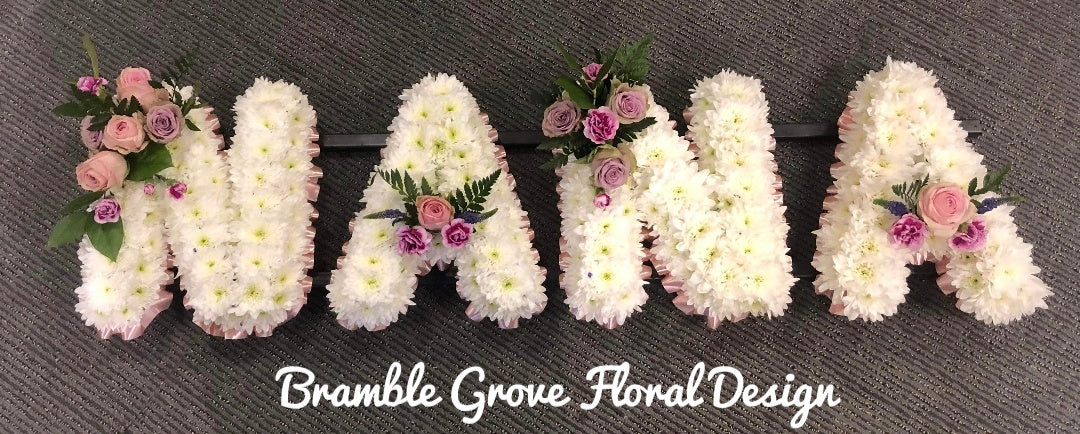 Fresh Funeral Letter Tribute-Pre Order - From £45 per letter - please call to arrange