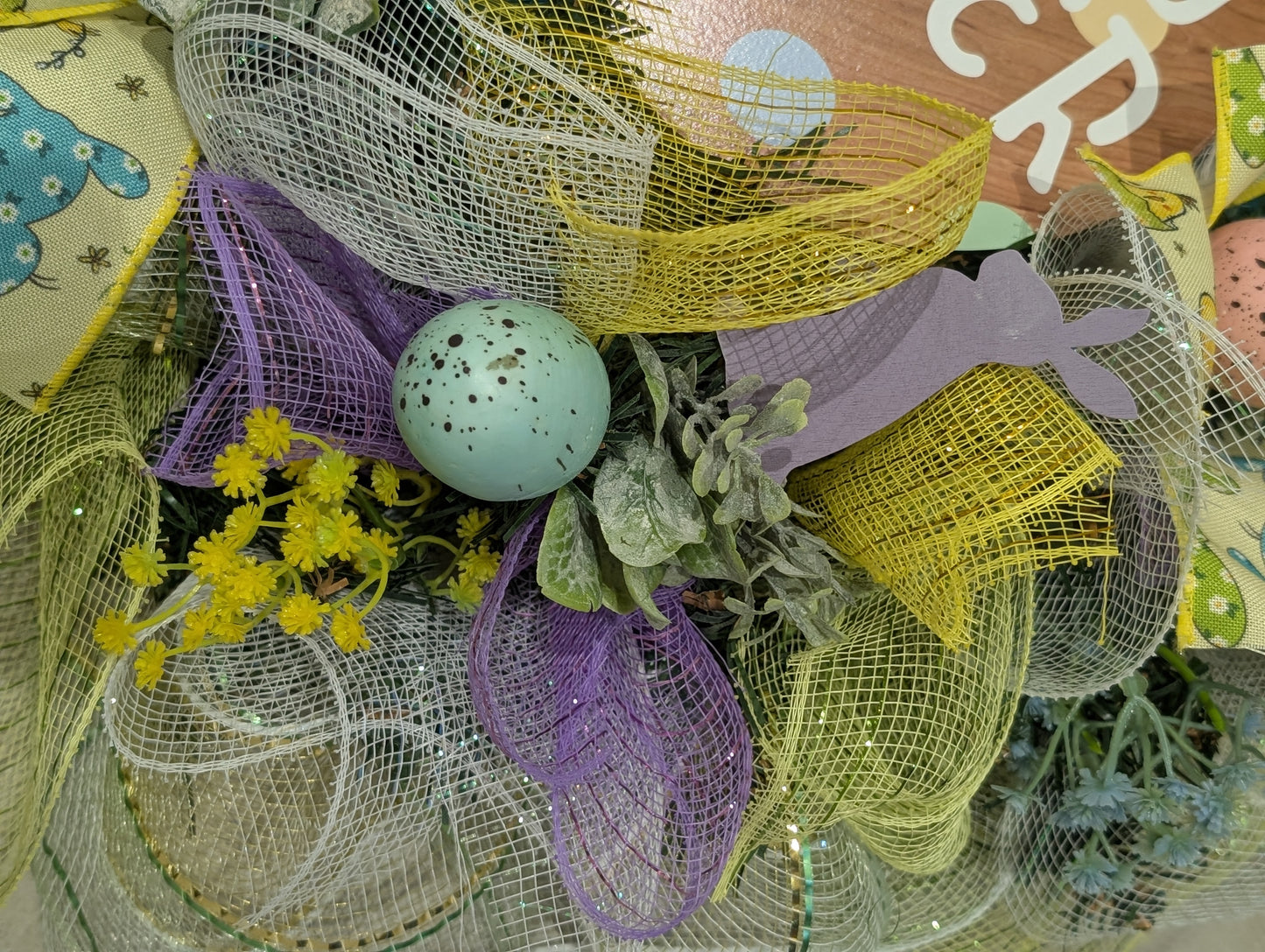 🐣 Handmade Easter Wreath – Large 21” Spring Door Wreath
