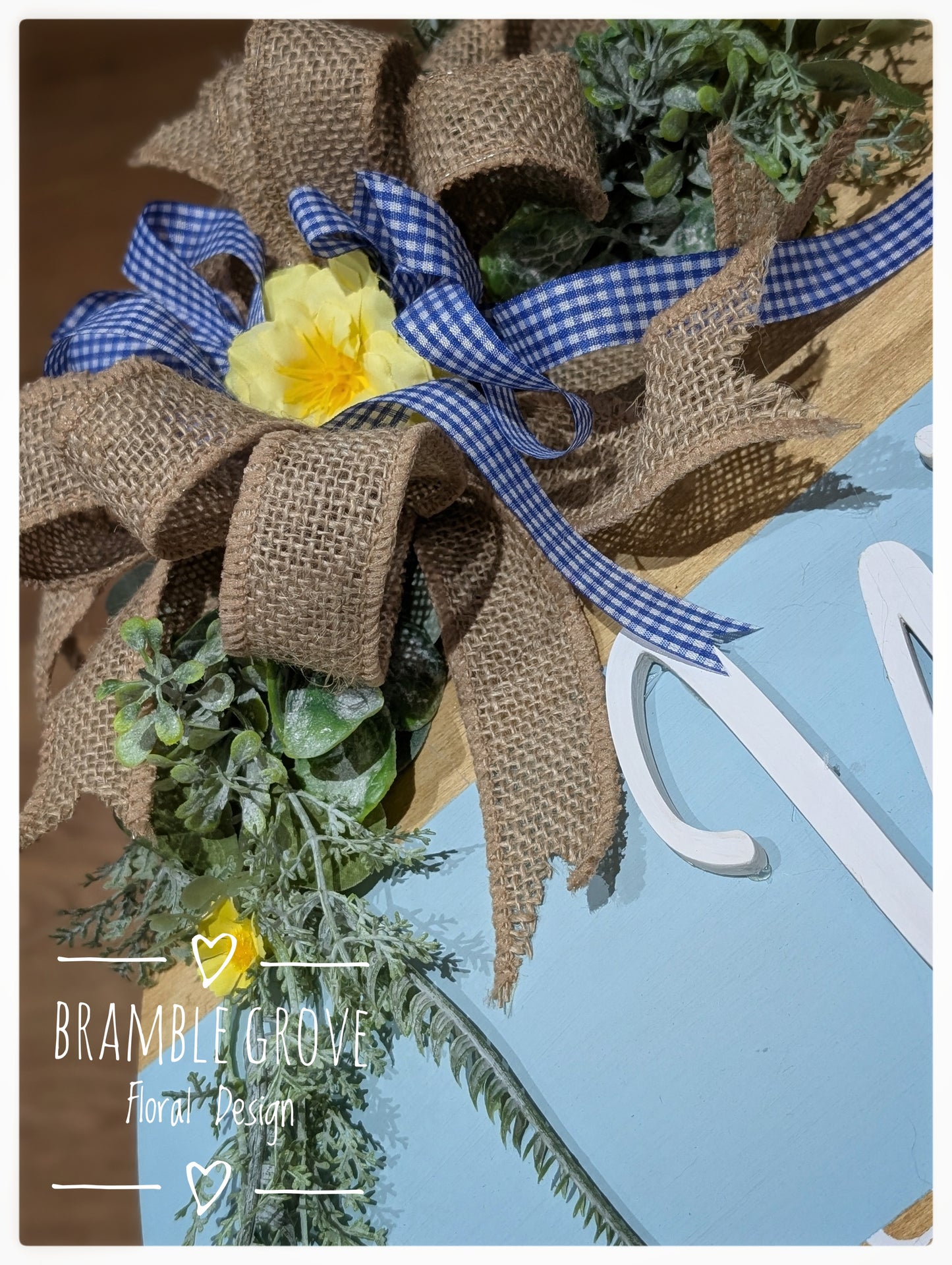 Handmade Wooden “Welcome” Door Sign – 45cm (demo model)