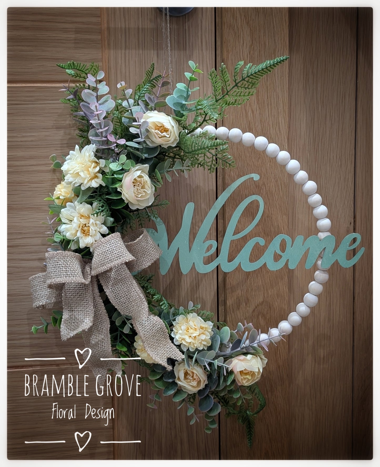Floral Welcome Hoop Wreath