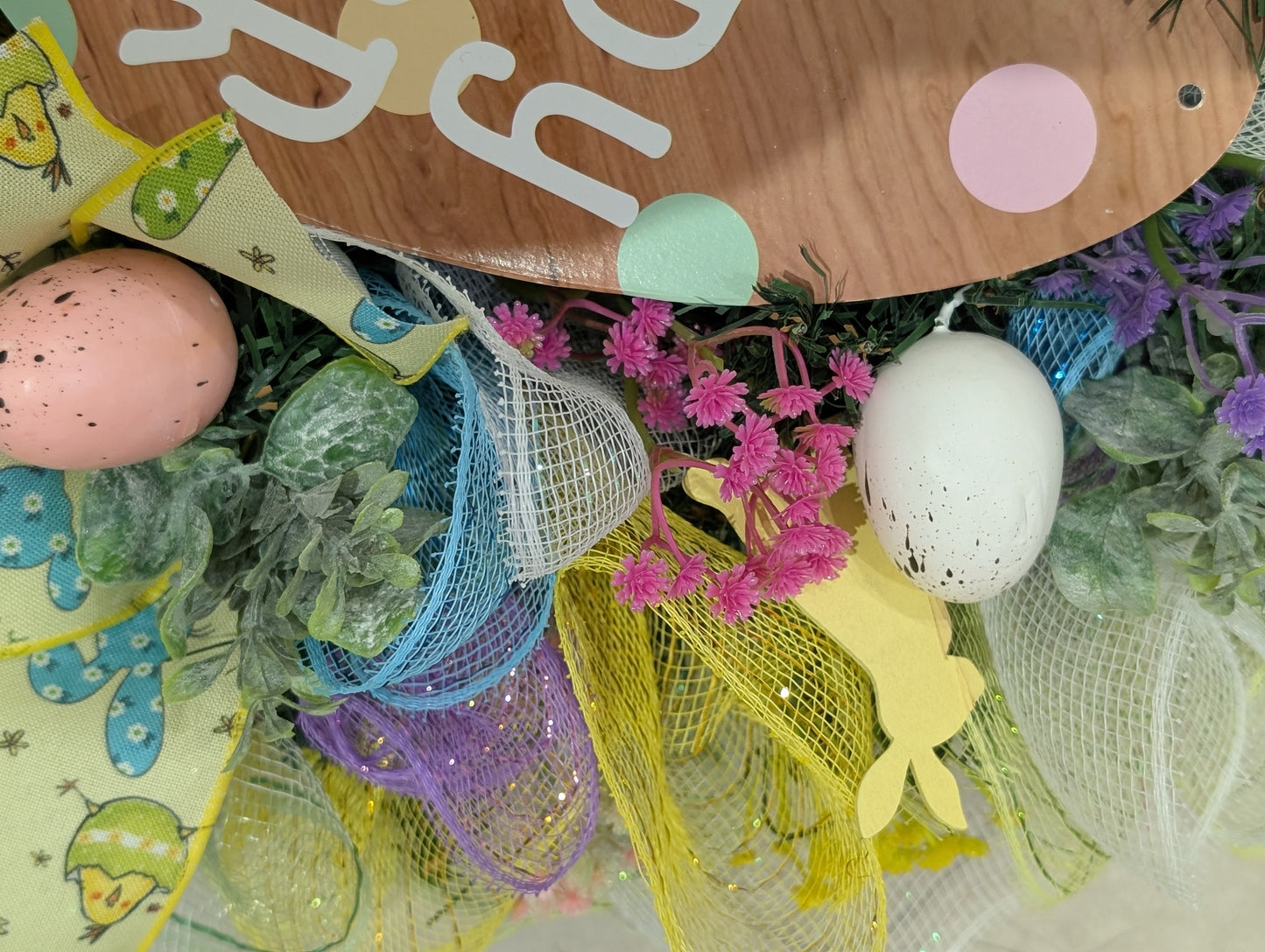 🐣 Handmade Easter Wreath – Large 21” Spring Door Wreath