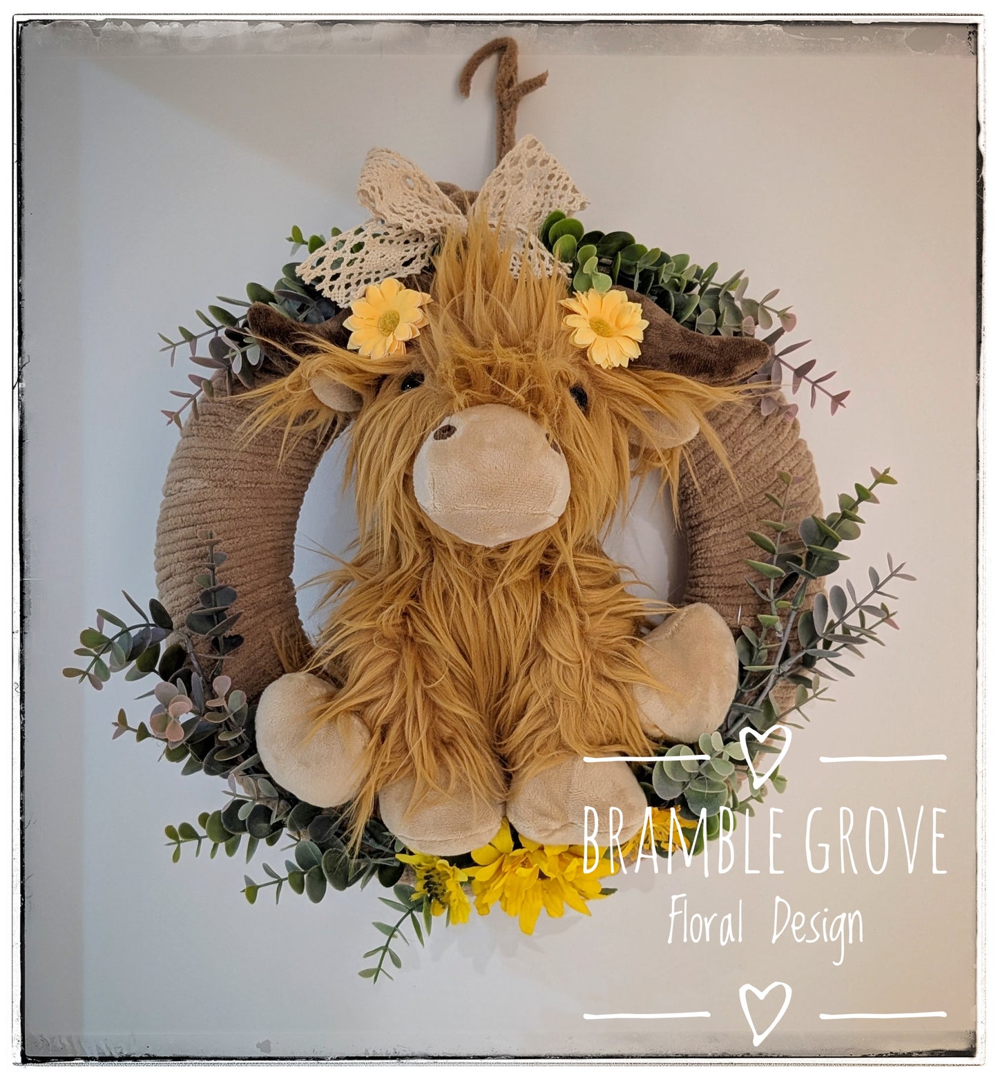 Highland Cow Wreath