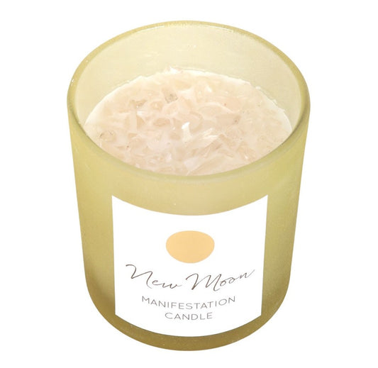 New Moon Crystal Candle